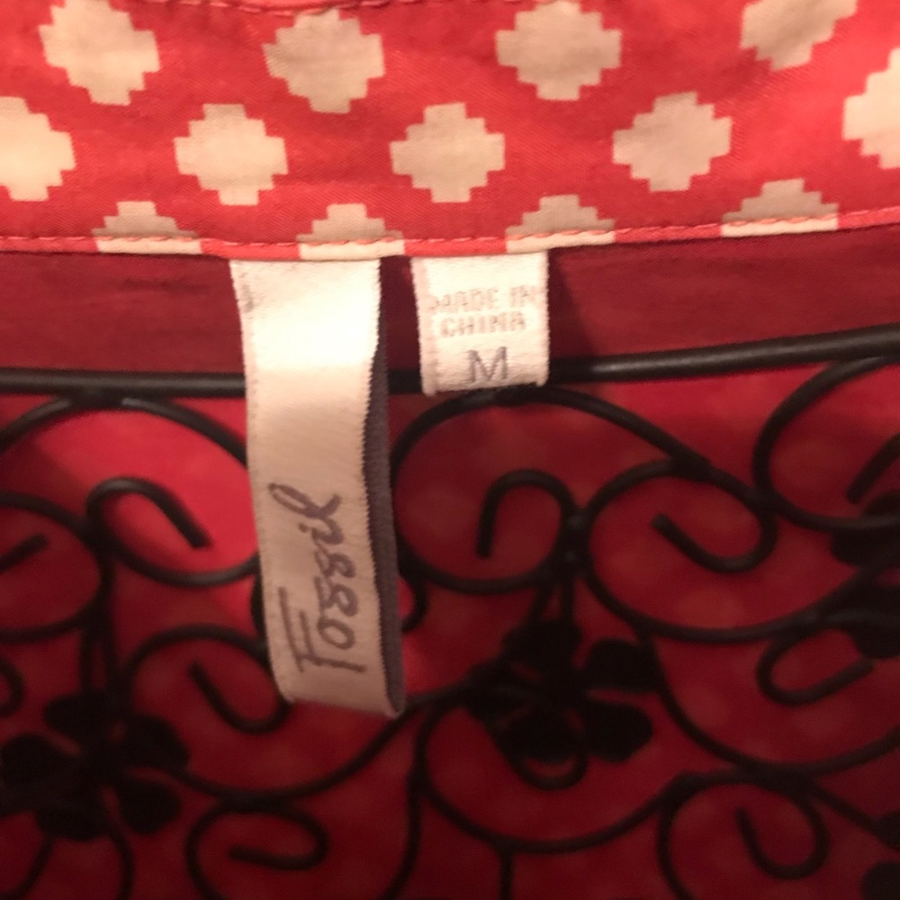 Fossil Print Dress Sz. M With Ruffle Detail - Picture 4 of 4
